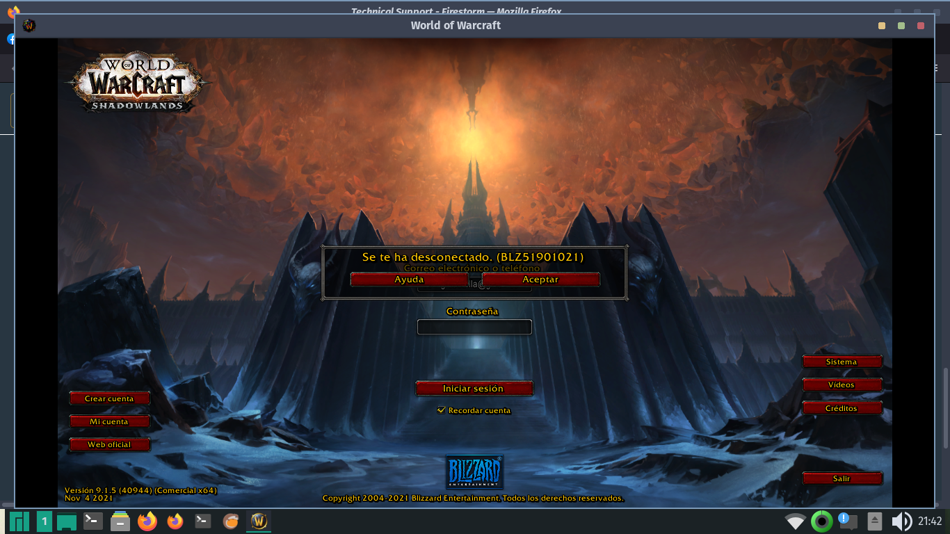 [Shadowlands]: Client 9.1.5 BLZ50901021 - Completado y Resuelto - Firestorm